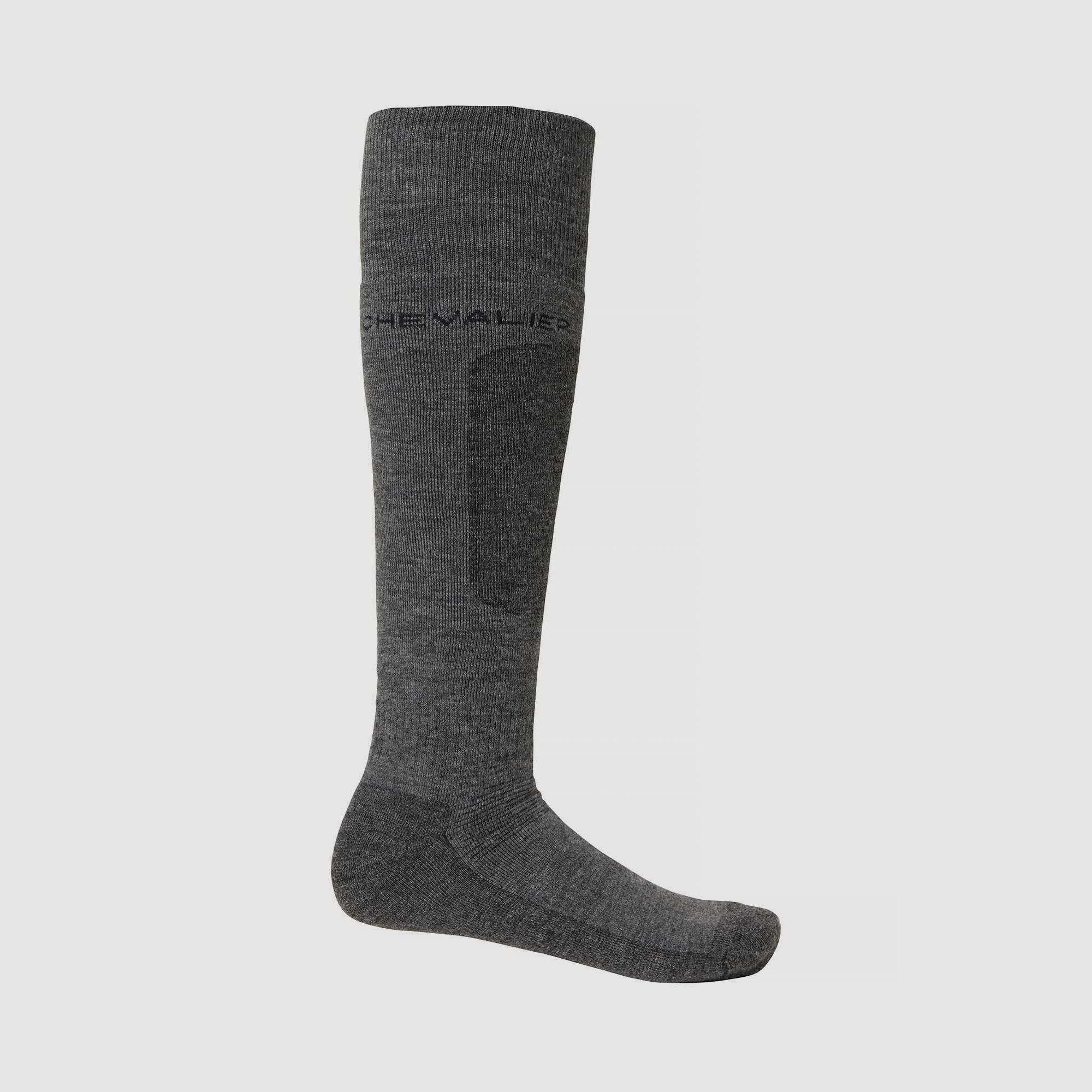 Chevalier Hohe Socken Merinowolle, 37/39, Anthrazit