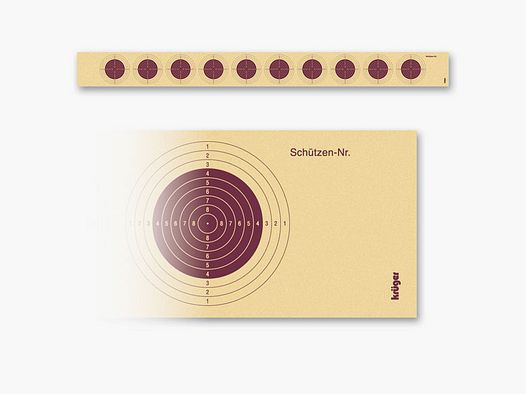 Krüger bersagli di tiro LG bande strette rosse con n. bersagli di tiro
