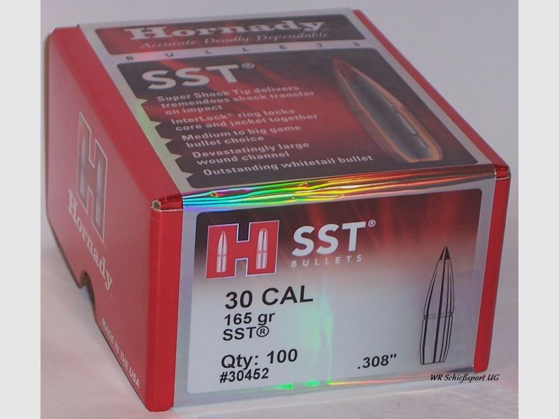 100St. HORNADY Geschosse .30(.308Dia.) - 165 - SST - #30452