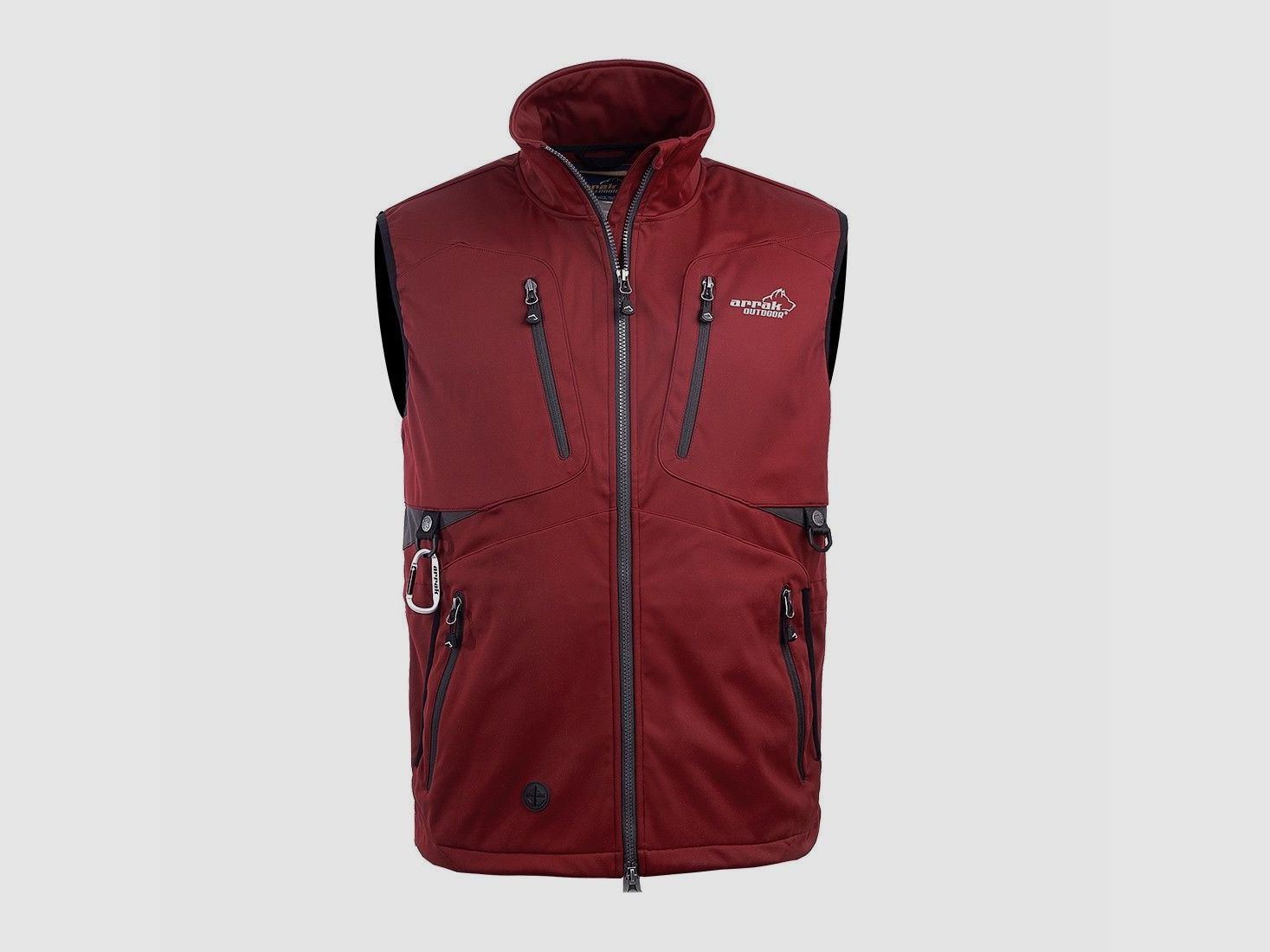 Chaleco Softshell Arrak Outdoor Acadia M Rojo Oscuro 2XL