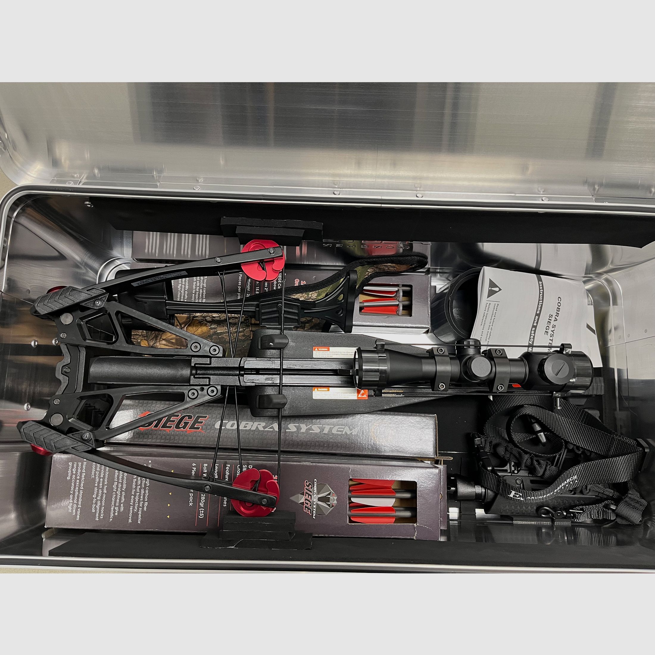 Siege Compound Armbrust von EK Archery im Alukoffer + extra Magazin + Zielfernrohr 4x32