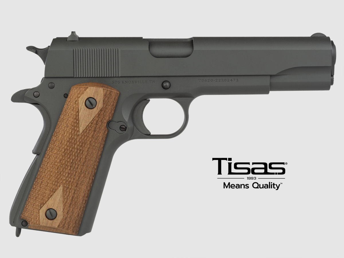 Tisas – ZIG M 1911 A1 Pistole / Kal. .45ACP / 8 Schuss / 5 Zoll Lauf ohne Rail