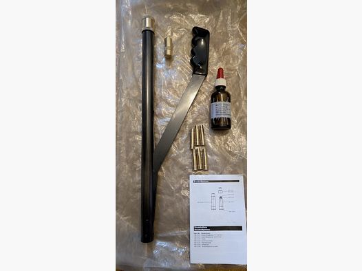 Cartucce a gas per revolver LEP cal. 5,5 mm / .22  6 pezzi + pompa a mano + olio pneumatico SET ad es. per ME Bull Barrel Single Action Army Revolver