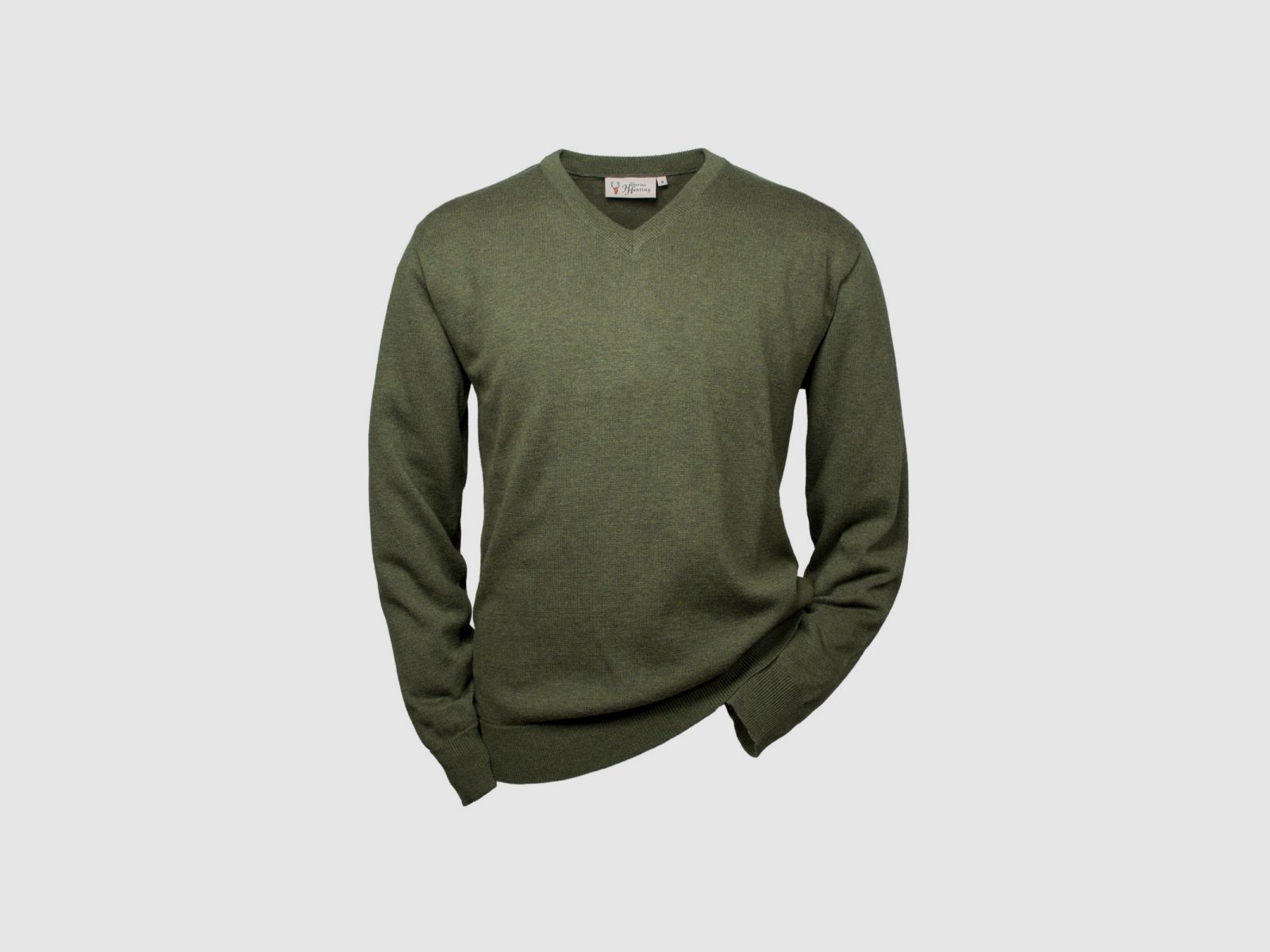 HUBERTUS Pullover V-Auschnitt Oliv