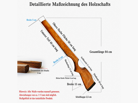Demo stock, wooden stock made of beech wood, rifle stock