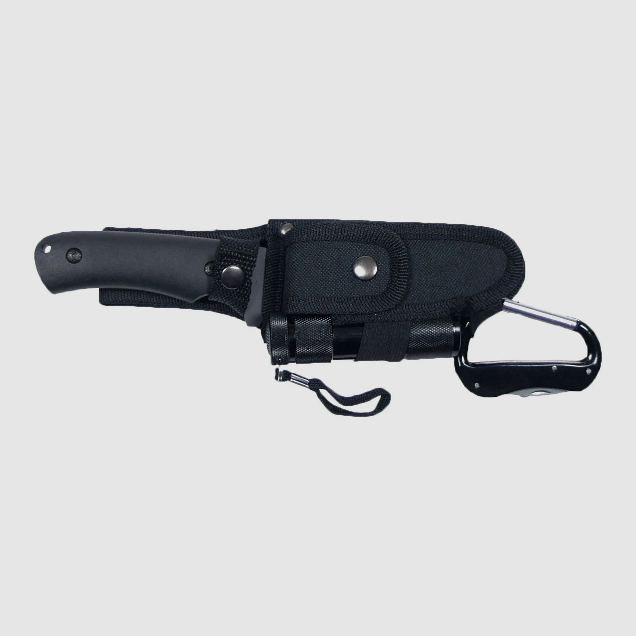 MFH Messerset mit LED-Taschenlampe schwarz