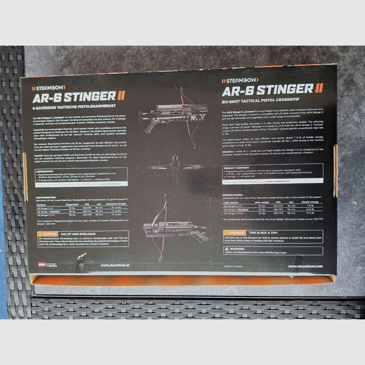 AR6 StingerII Compact en AR6 StingerII Tactical (wegens emigratie)