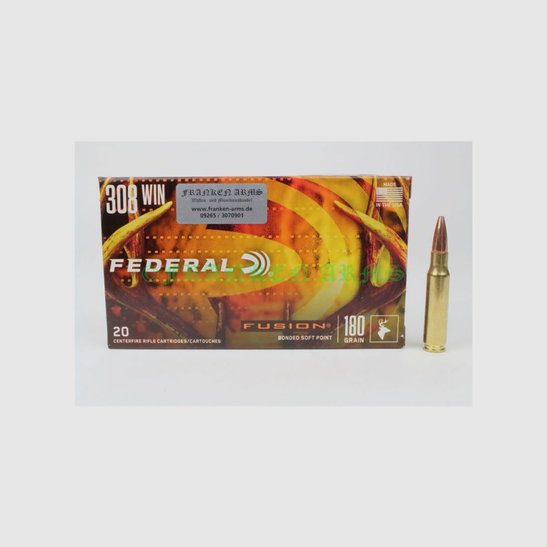 Federal Premium .308 Win. Fusion 180gr. 11,7g 20 Stück 54F308FS3