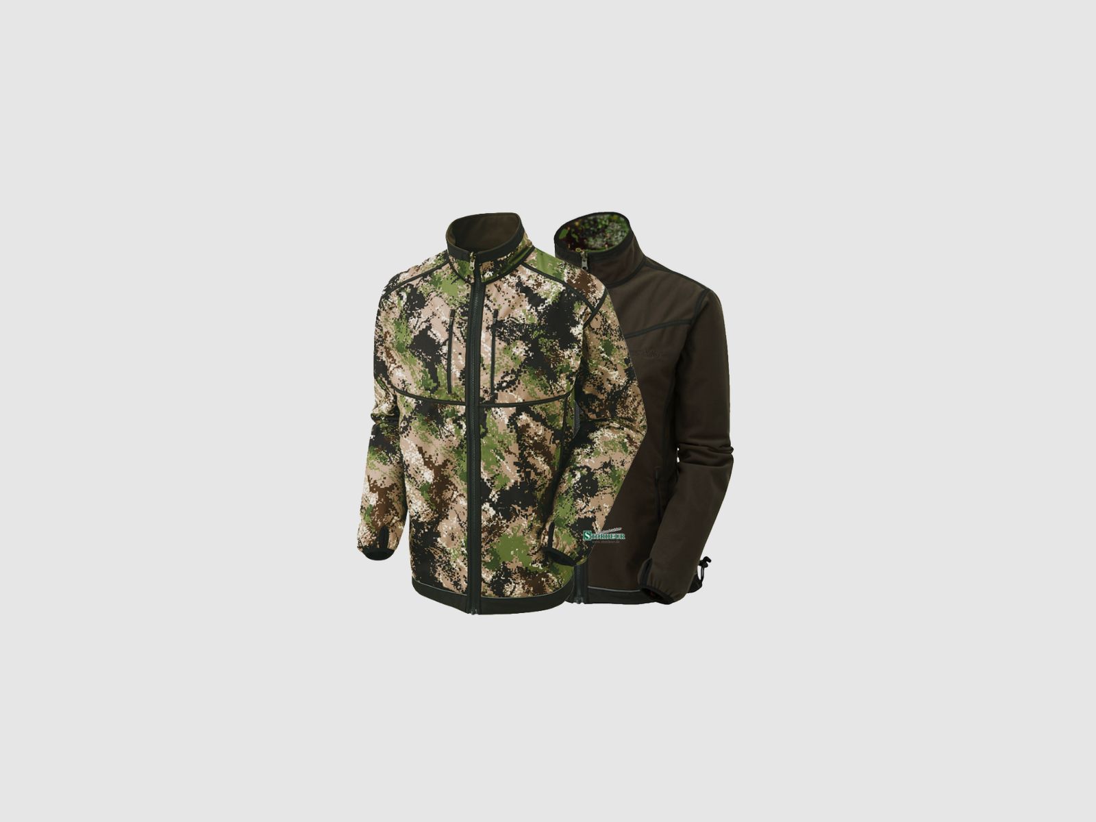 SHOOTERKING Digitex Softshell 2 in 1 Wendejacke Grün Braun