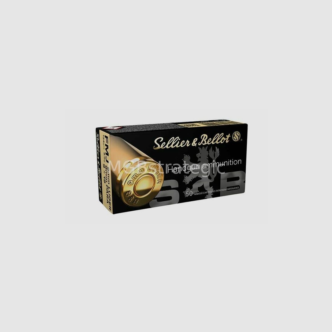Sellier & Bellot 9 mm Luger Pełnopłaszczowy 8,0g/124grs. 200x 50 szt. - brak wysyłki, tylko odbiór!