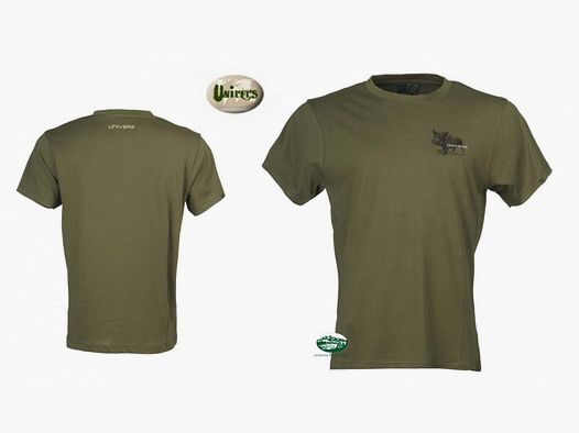 UNIVERS T-SHIRT Baumwolle Wildschwein Druck grün