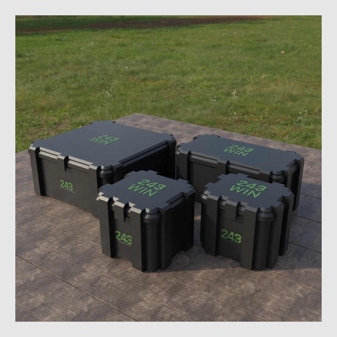 Filamelt Munitionsbox / .243 Win / ‘Klappdeckel’ / Patronenbox, Ammo Box