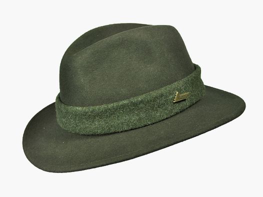 Wollhut mit Leuchtband - oliv
