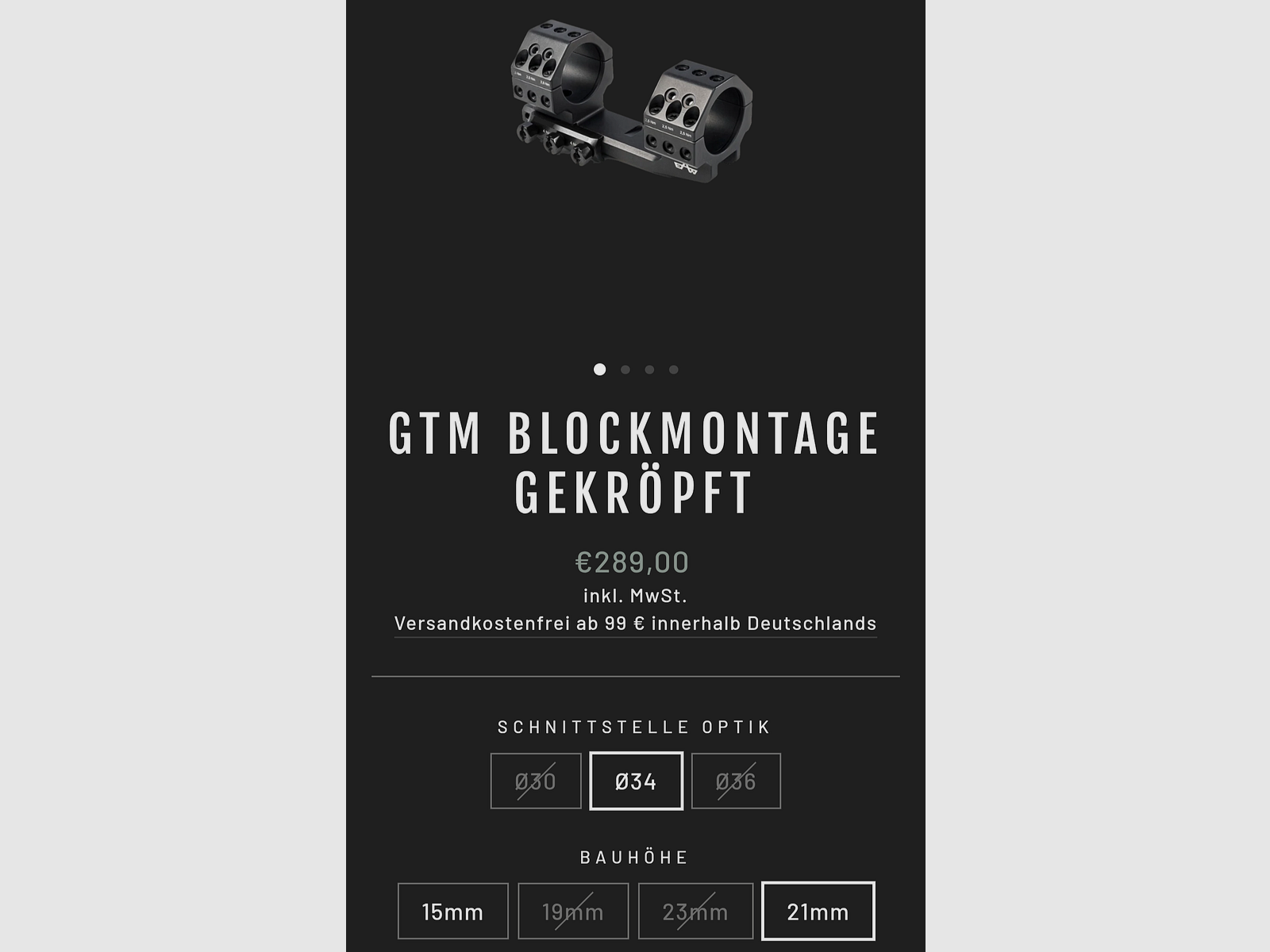EAW Blockmontage gekröpft Ar15/Ar10, Bild 2 von 2