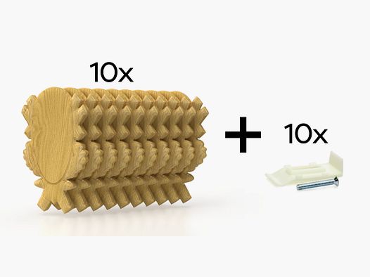 10x trofee schild voor reeën gesneden licht (eik 4)
