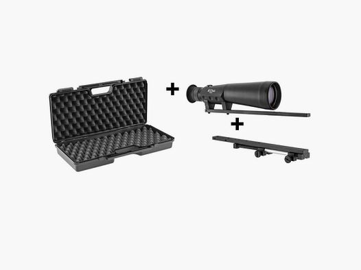 Pack Zielfernrohr Hütte 1/2 Fernglas 9 x 63 RTI + Rückstoßdämpfer + Waffenkoffer Pack 1/2 Fernglas 9×63 RTI Füße Plymère