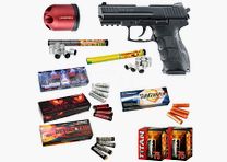 Set di Capodanno Heckler & Koch P30 Pistola a Salve 9 mm P.A.K. nera