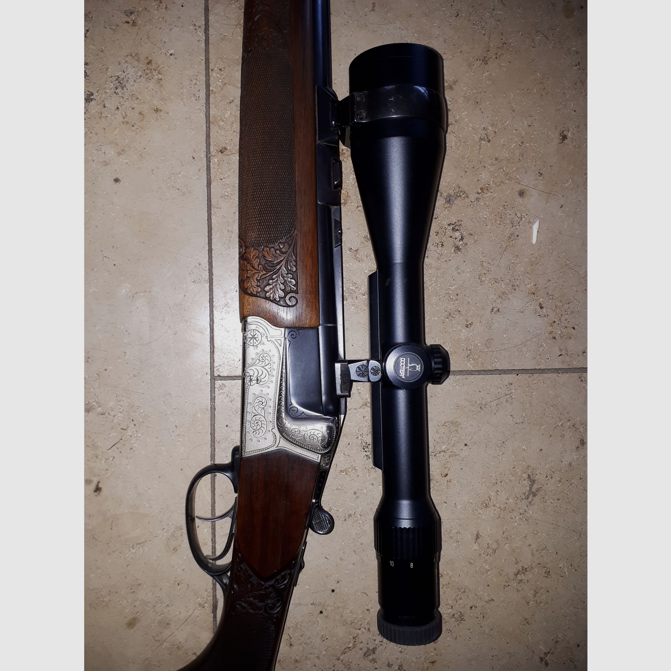 Bock rifle Krieghoff Teck with scope.