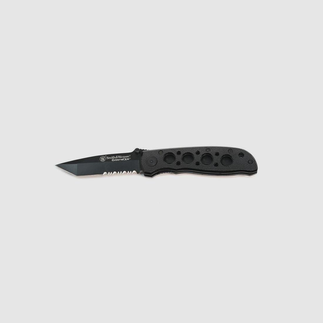 Extreme Ops Serrated Tanto Folder Black (Smith & Wesson - CK5TBS )