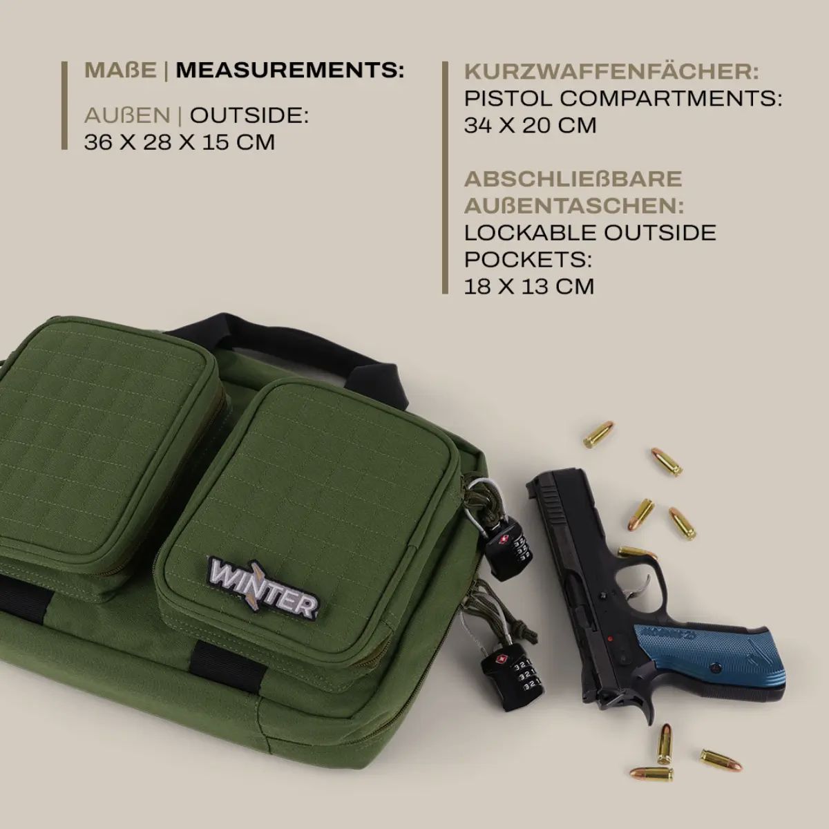 Winter Pistol Bag Forest