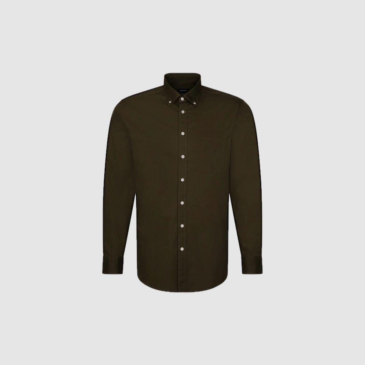 SEIDENSTICKER twill casual shirt in regular with button-down collar