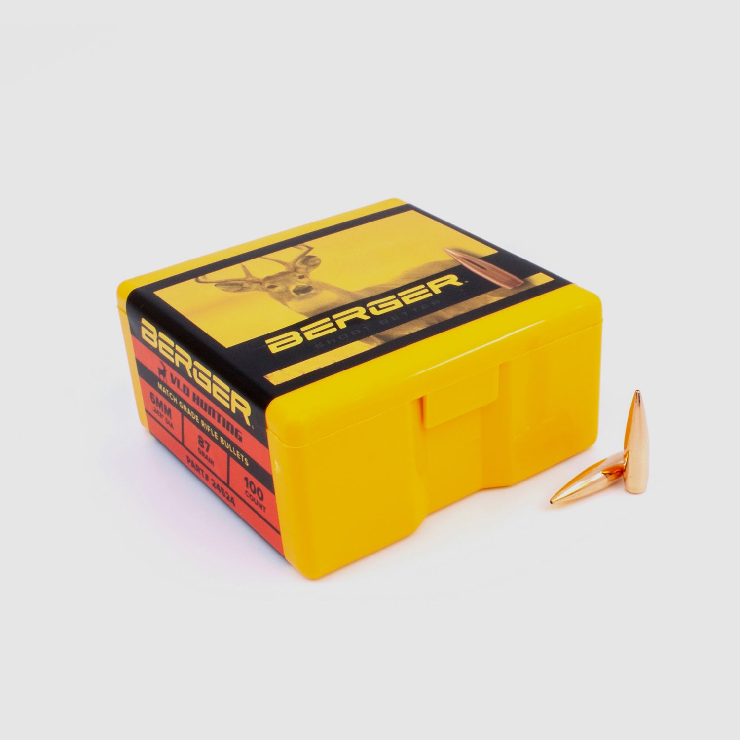 Proiettile Berger 6mm/.243 VLD Hunting 87GR 100 Pezzi