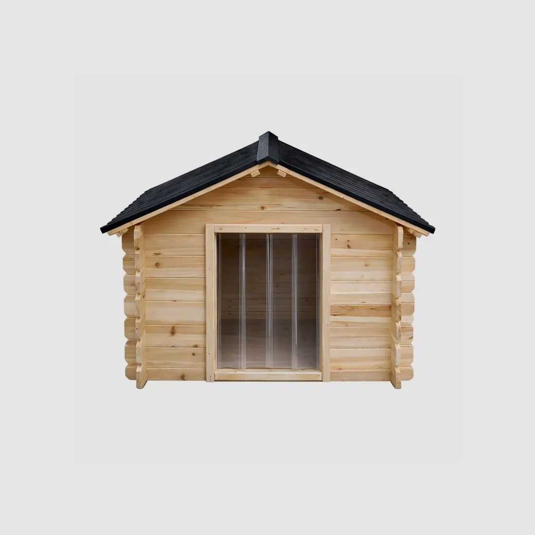 Niche en bois d'épicéa chalet madrier - Taille M - Toit PVC, image 2 sur 15