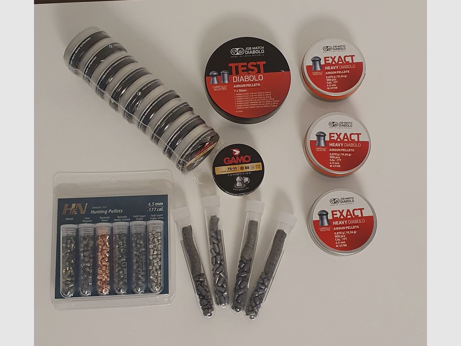 19x verschiedene Sorten Diabolos Kaliber 4,5 mm Jagd Präzision Kugel 177