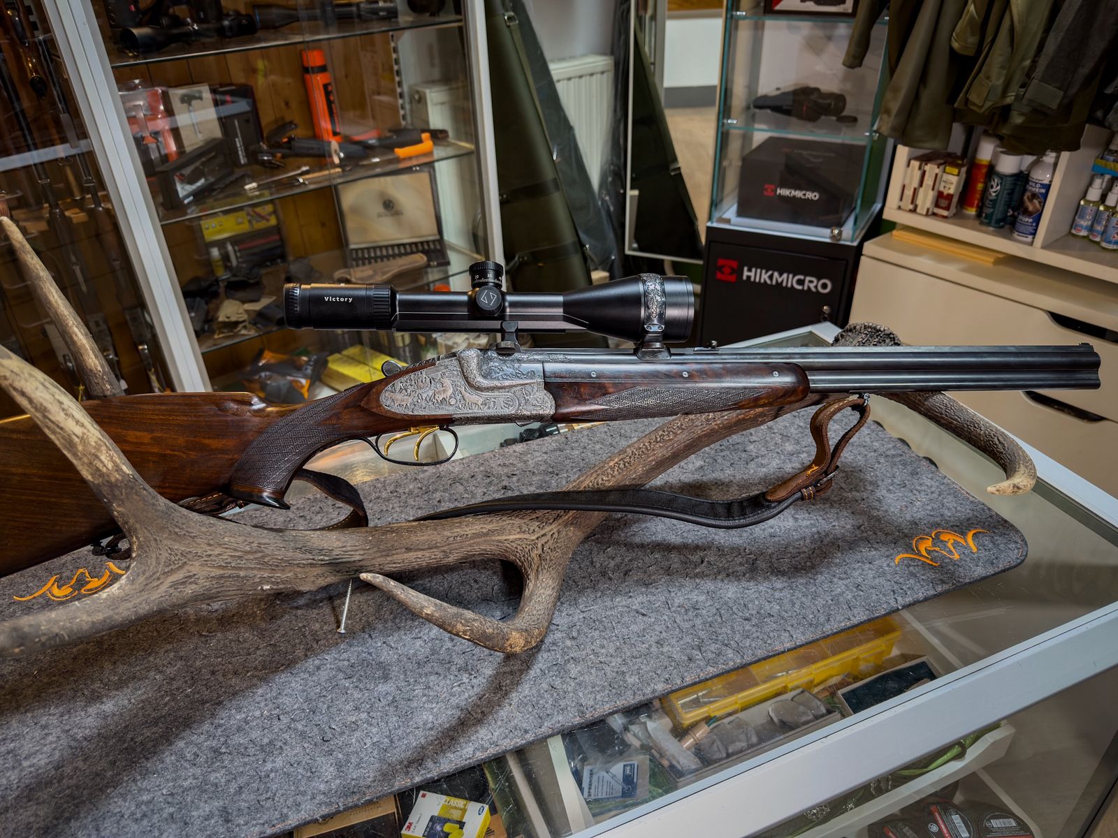 BBF 7X65R / 12/70 with 5.6×52 R insert barrel – from the possession of Gerhard Stauch (GDR) with interchangeable barrel