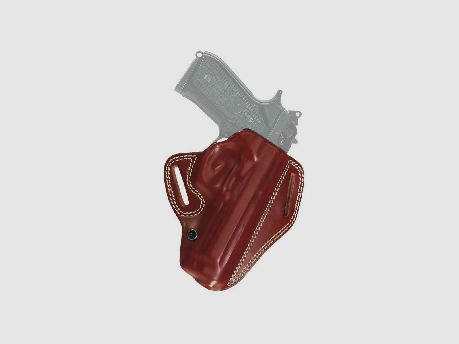 Offenes Pancake Lederholster für Pistolen Beretta 92/96/98/Brigadier,Taurus PT92/99/100/101 Linkshänder Braun