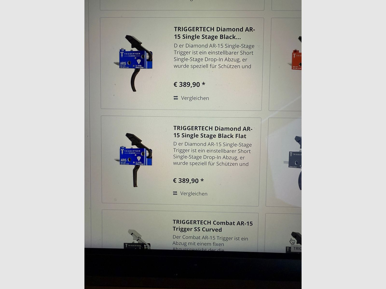 TRIGGERTECH Black Diamond Single Stage AR 10 Match Abzug 1.5 TO 4.0 LBS Für Oberland, Hänel, Schmeisser, AR 15, AR 10