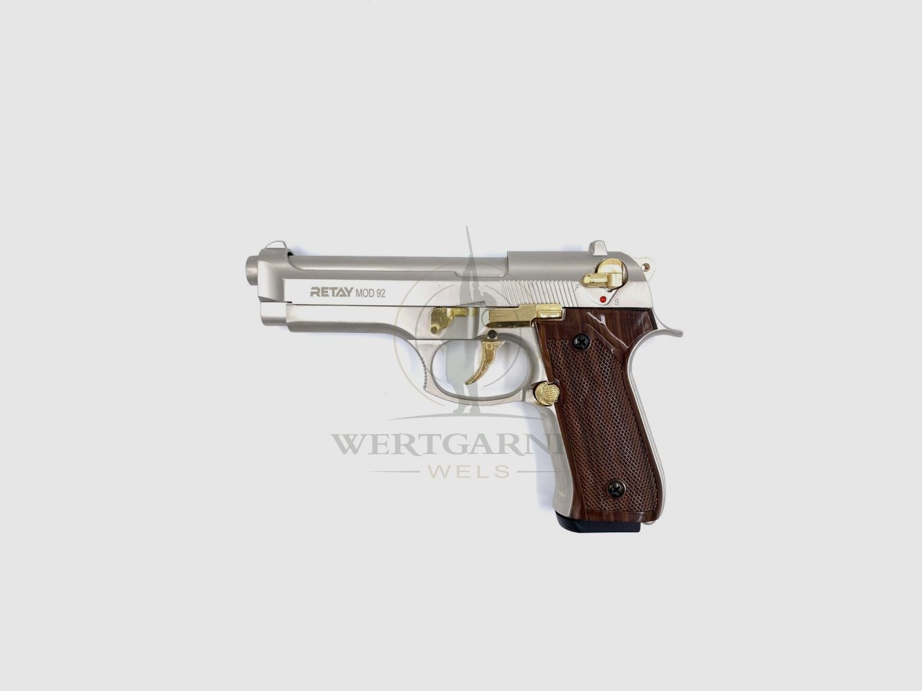 Retay Mod. 92 9mm P.A.K. satin/gold