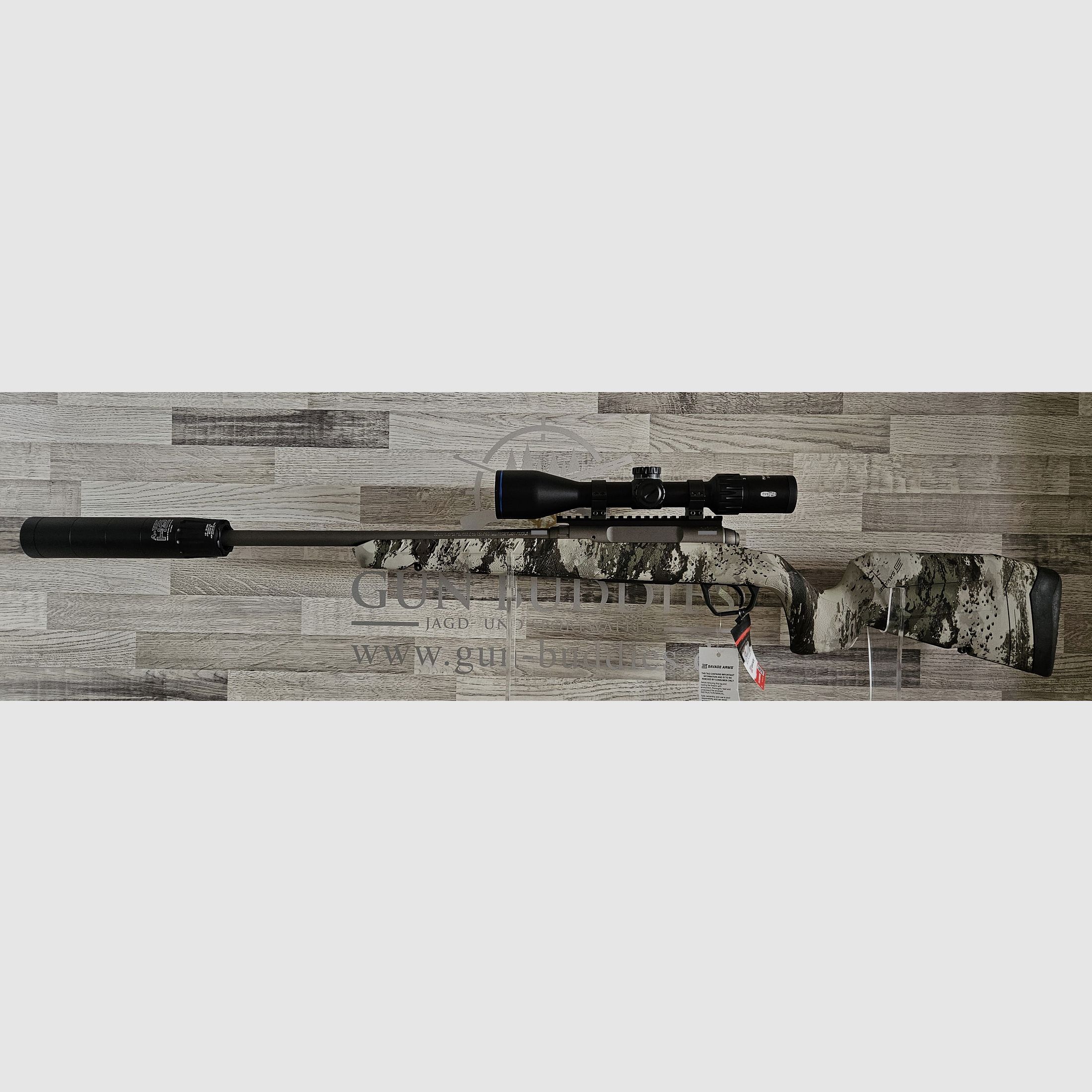 Savage AXIS II PRO Woodland .22-250 Rem. - Zestaw kompletny - Nowy towar z fachowego handlu