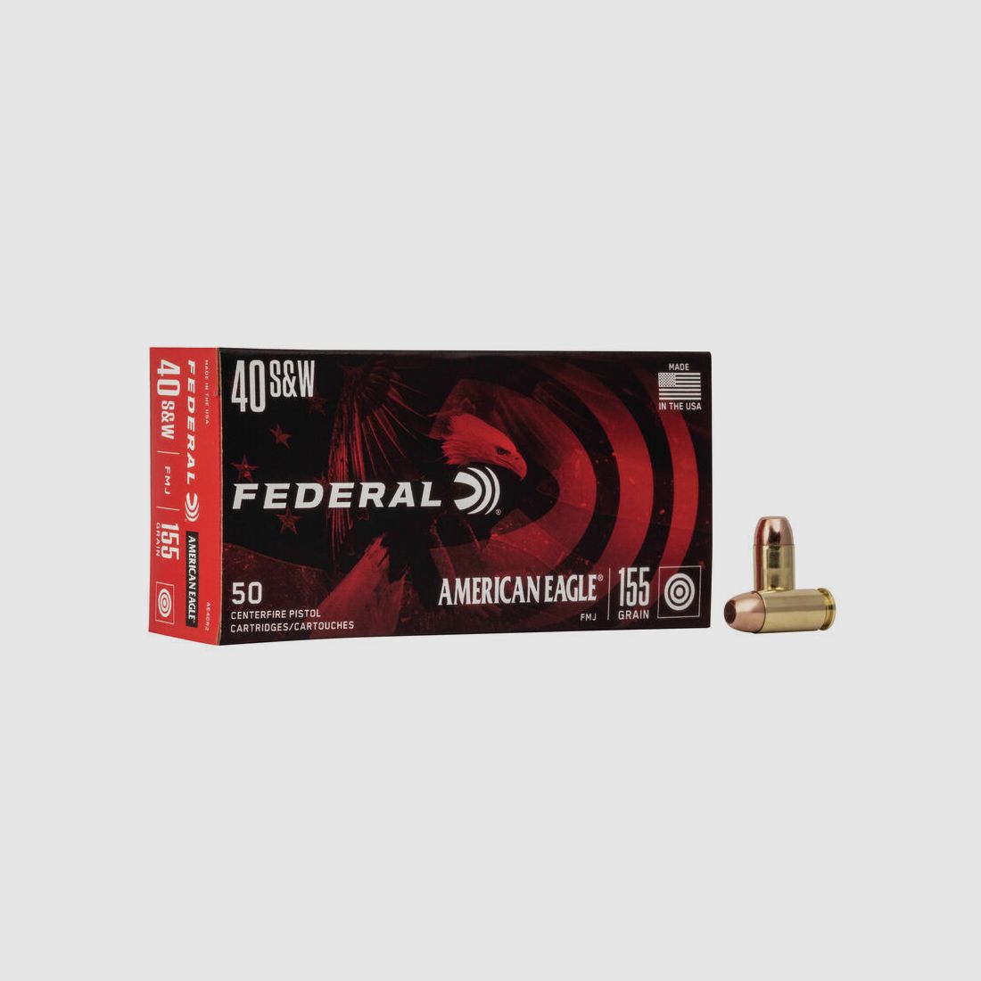 Federal American Eagle .40 S&W 155GR FMJ 50 cartouches