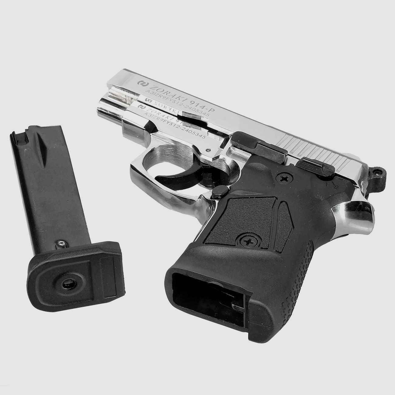 ZORAKI 914 Chrome 9 mm P.A.K. – pistola a salve – spedizione in tutta l’UE