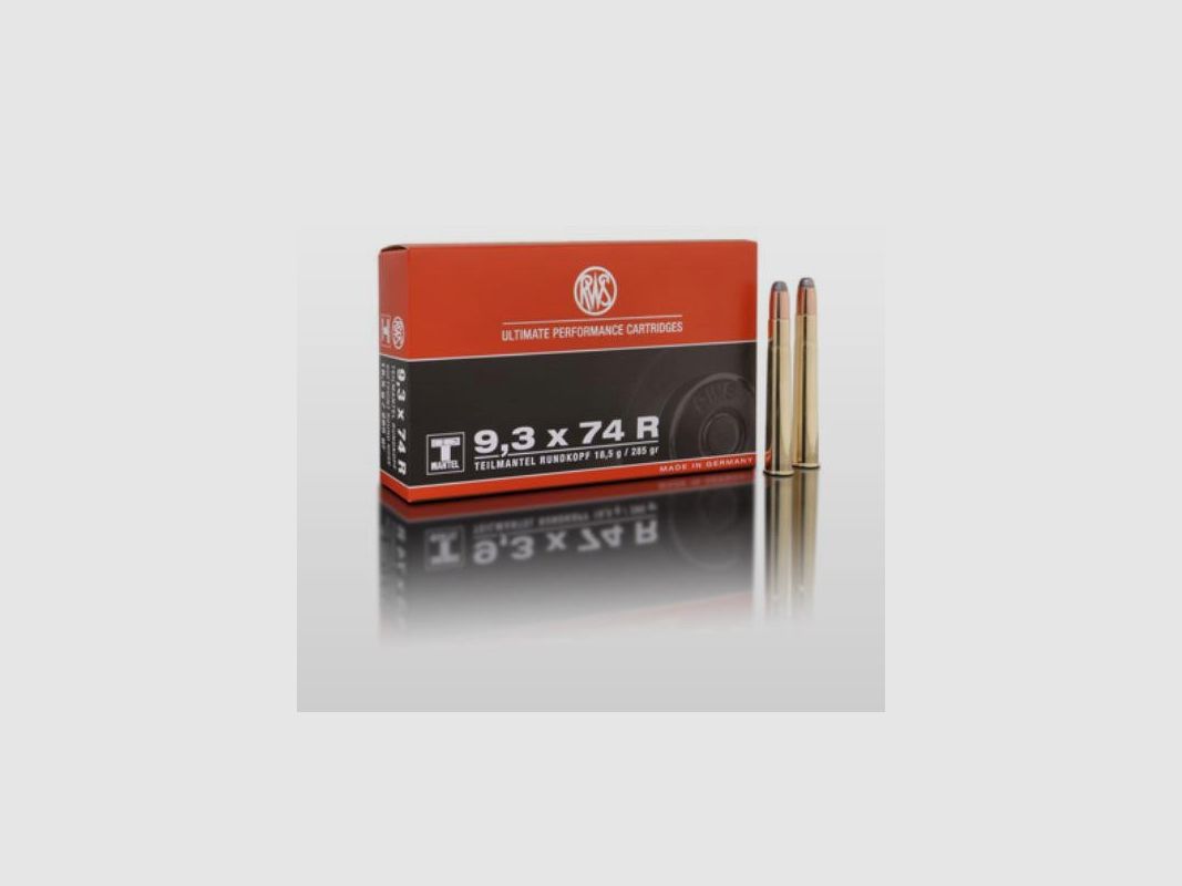 Munizione RWS 9,3x74R TM 285 gr. (20 pz), immagine 2 di 2