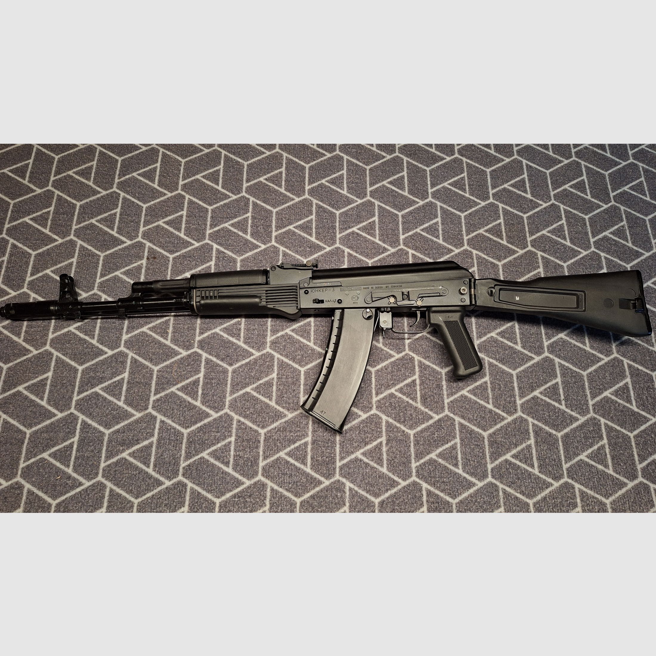 Original AK74M CO2 4.5mm Yunker full steel Kalashnikov - NEW!