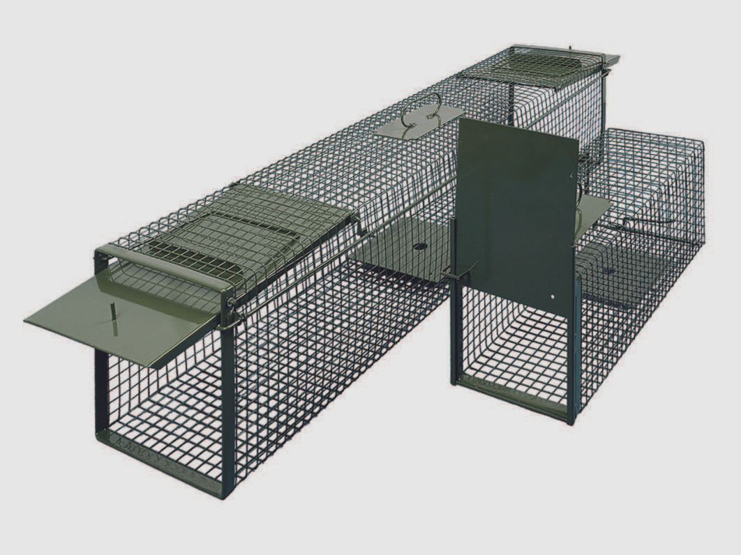 DAUTHvertrieb Lebendfangfalle Draht 2türig 134x28x32cm