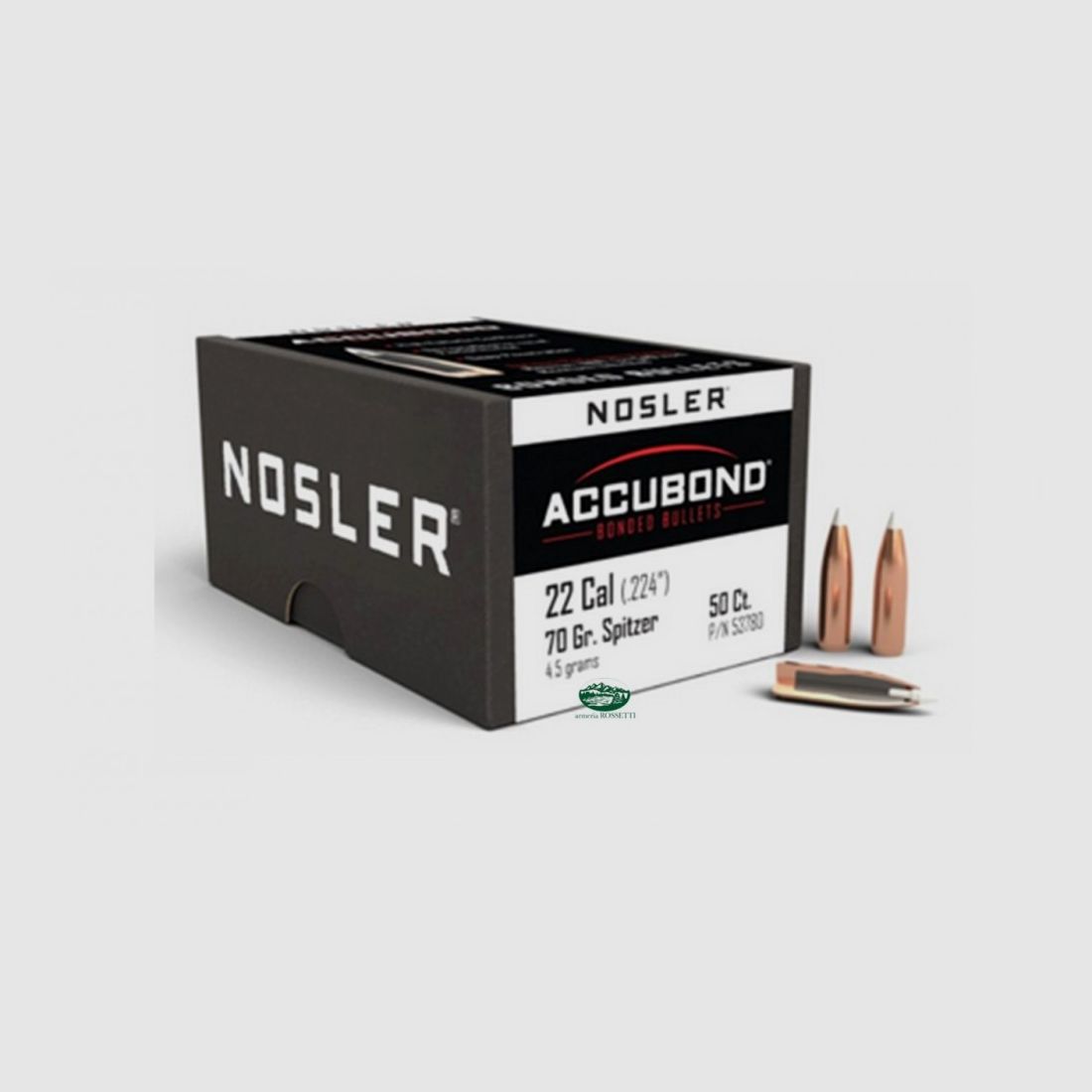 NOSLER Geschosse ACCUBOND Kal.22 (.224) 70gr. 50St. 53780