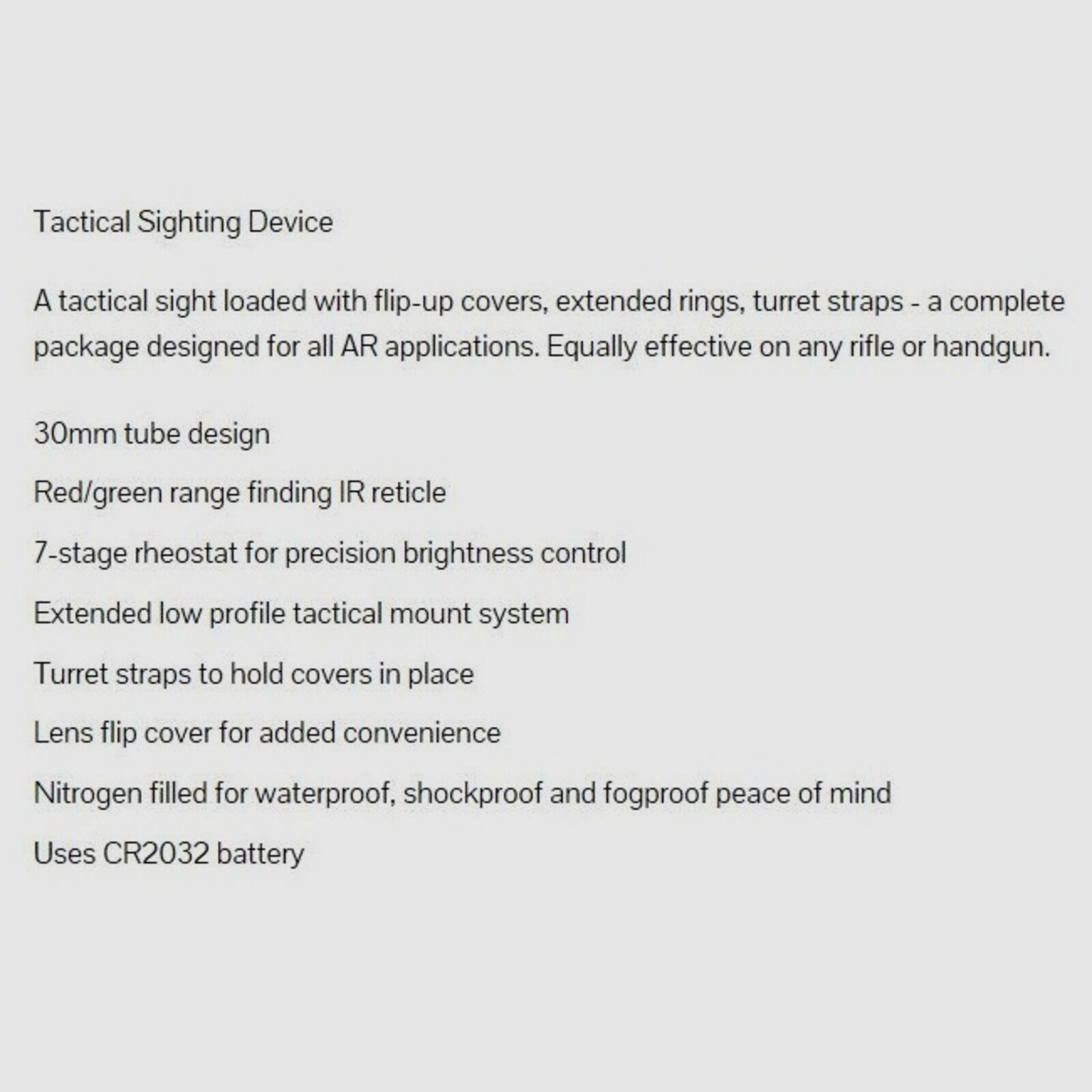 Sun Optics USA IR-Dot 1x30 rot/grün Tac