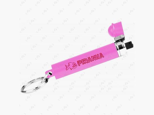 Rechargeable pepper spray keychain PIRANHA PPCD PINK with 3 g pepper gas