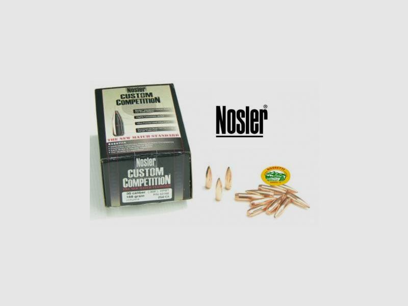 NOSLER pociski CUSTOM COMPETITION kal.308 - 190gr HPBT opakowanie 250 szt.