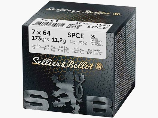 Sellier & Bellot 7x64, Teilmantel 173 gr - 50 St.