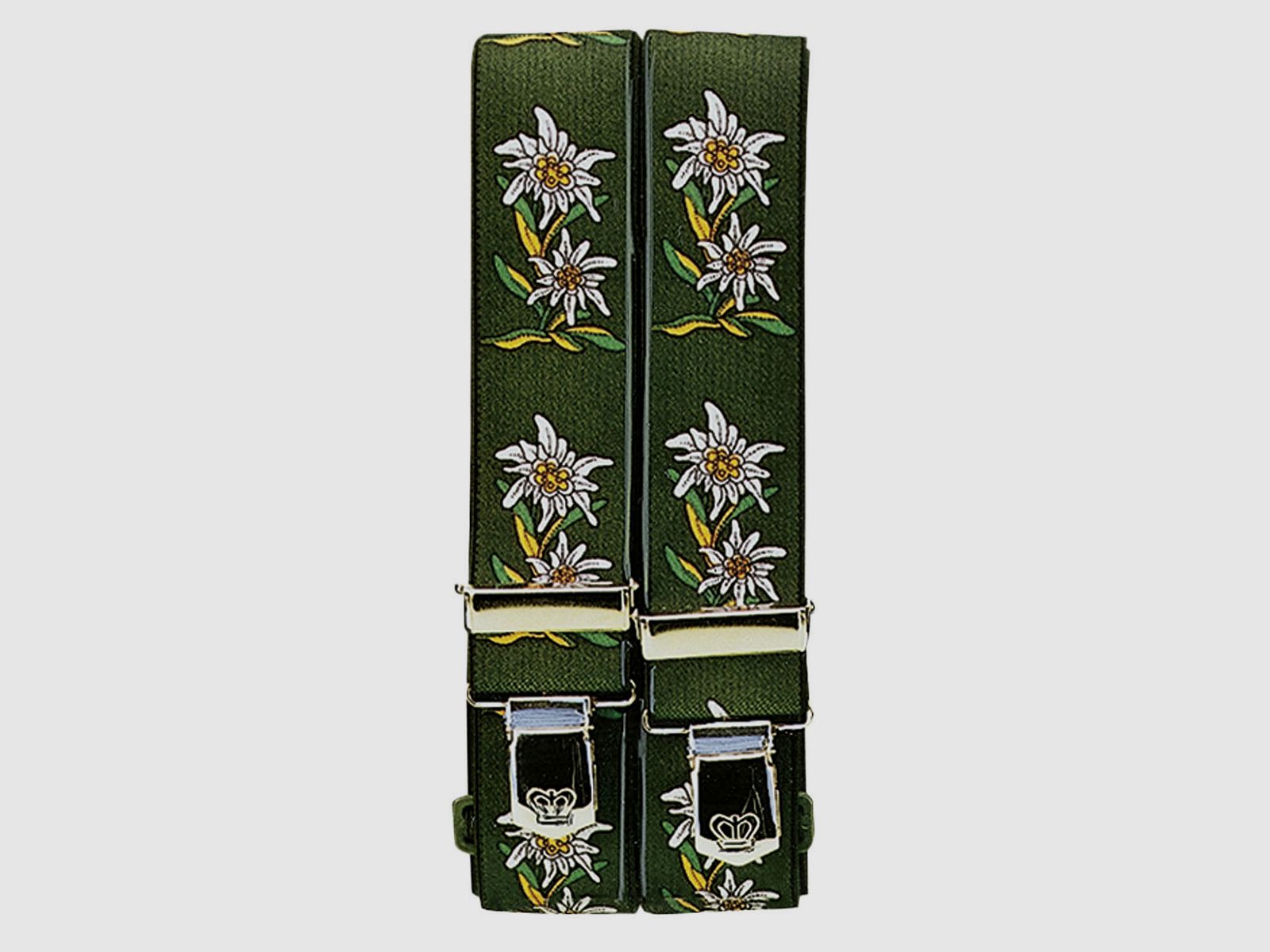 Elastische Hosenträger mit Edelweissmotiv 120cm