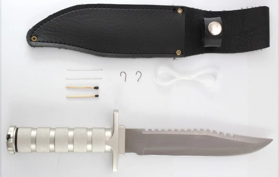 Nóż survivalowy Fox Outdoor 30 cm + skórzany pokrowiec (44433), zdjęcie 6 z 6