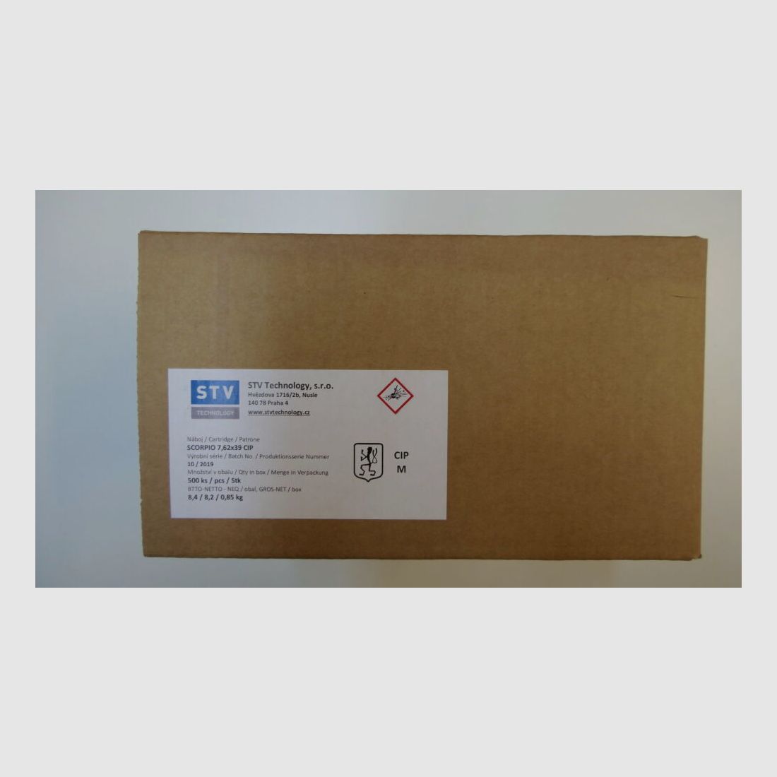 Scorpio 7,62x39 Vollmantel 123grains 500x Patronen