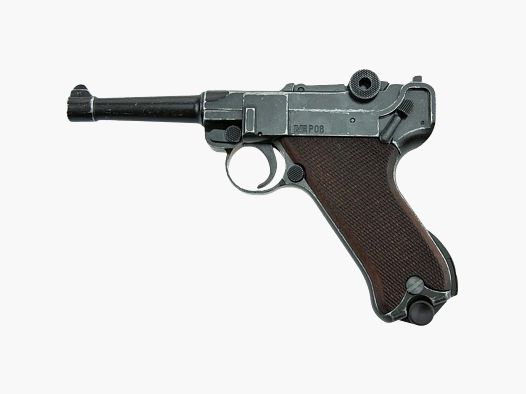 ME P08 schreckschusswapen 9mm antiek uiterlijk met houten grip