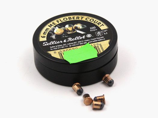 S + B, 6mm Flobert CB, Spitz, 100 Stk.