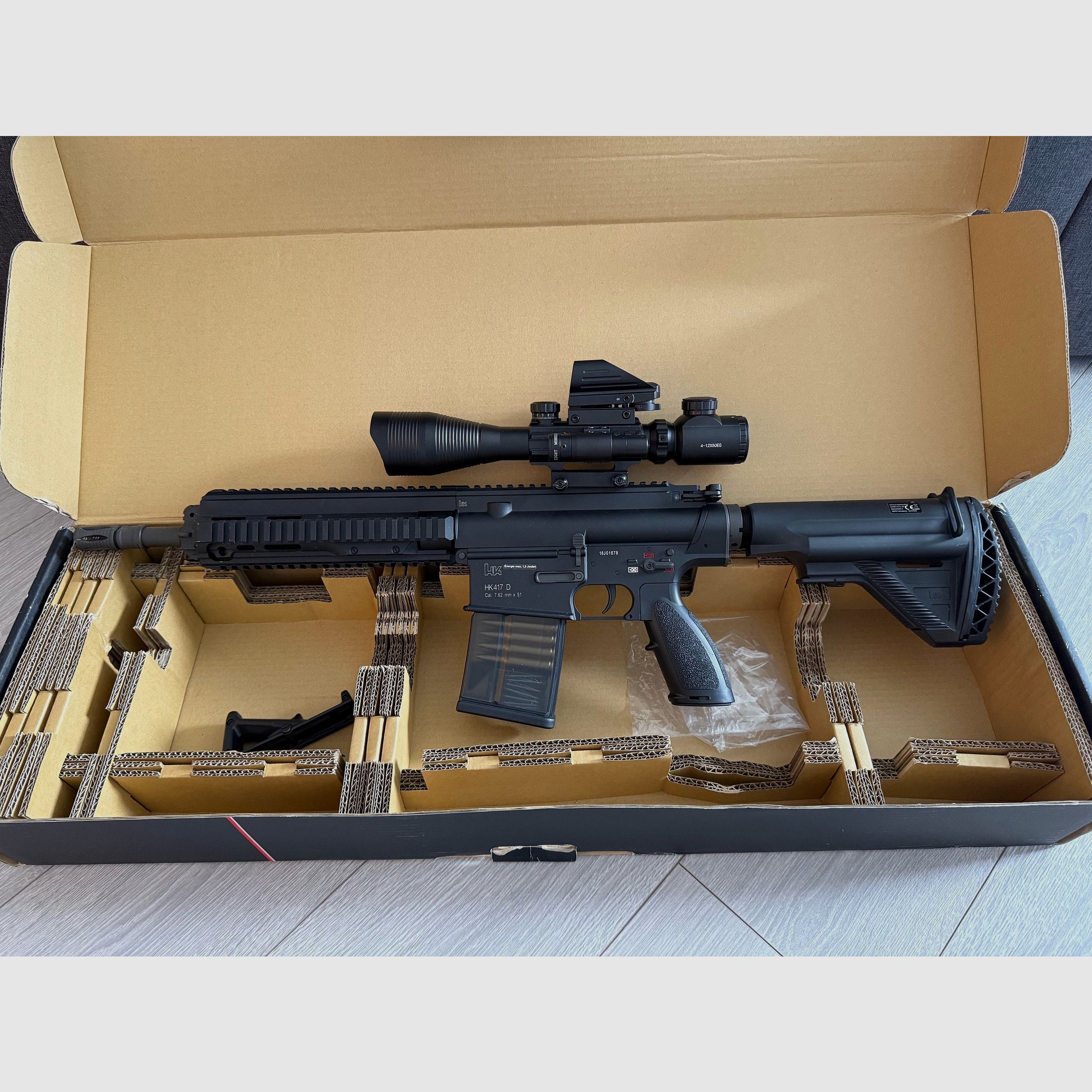 VFC Heckler & Koch HK471D S-AEG inkl. 4-12x50 Zielfernrohr beleuchtet Entfernungsmesser