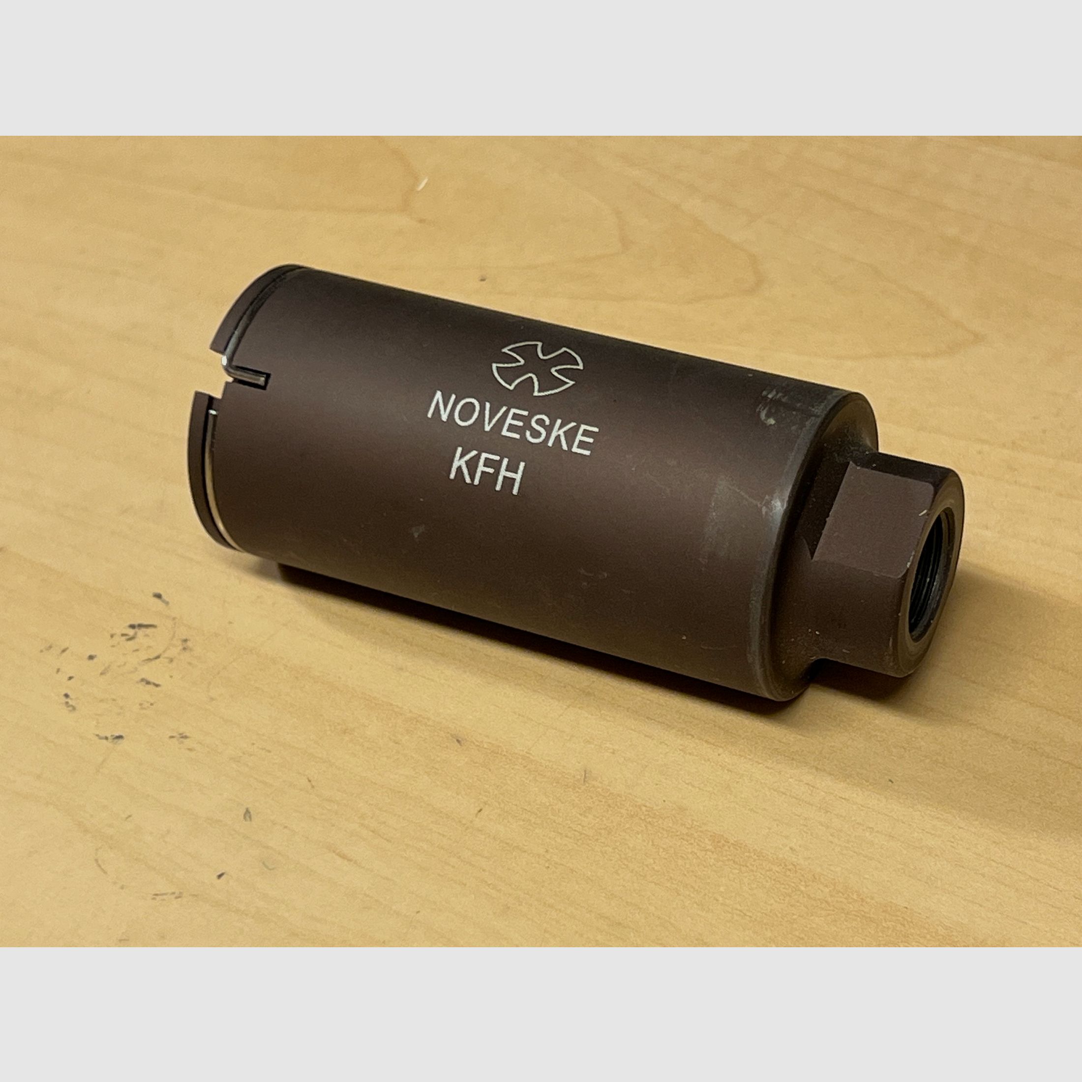 Compensateur Noveske KFH pour Airsoft avec filetage négatif M14 version métal bronze